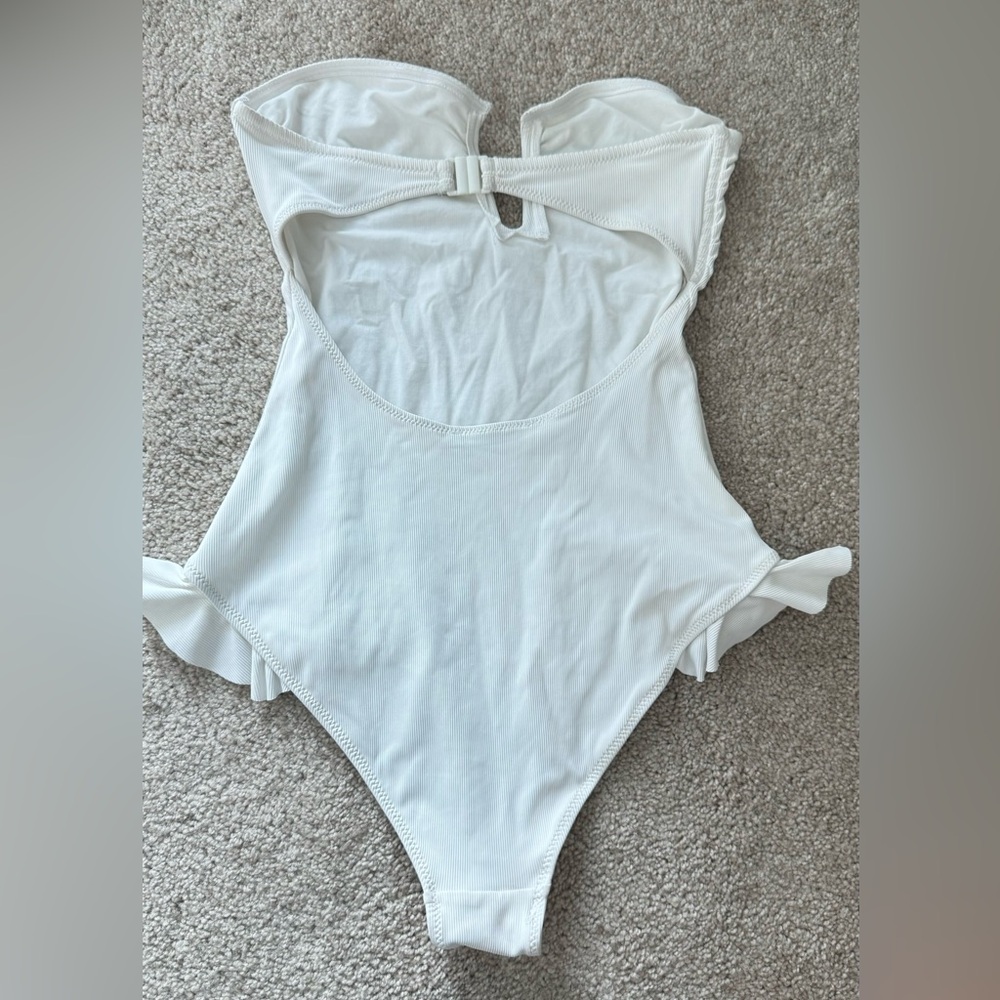Zara Limited Edition Ruffle Pattern Strapless Bod… - image 4